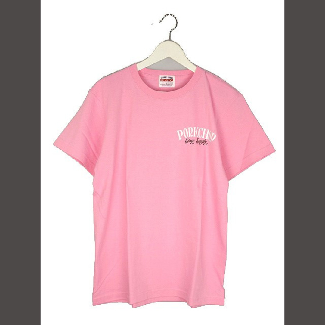 other(アザー)のポークチョップ PORK BACK TEE プリント Tシャツ M ピンク 半袖 メンズのトップス(Tシャツ/カットソー(半袖/袖なし))の商品写真