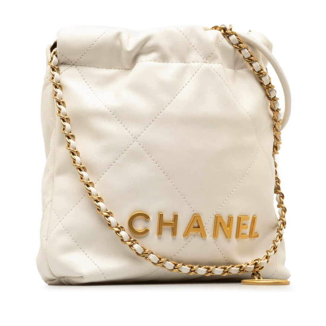 CHANEL(シャネル)の美品 シャネル ココマーク シャネル 22 ミニ 巾着 チェーン ショルダーバッグ レザー レディース CHANEL 【1-0147363】 レディースのバッグ(ショルダーバッグ)の商品写真