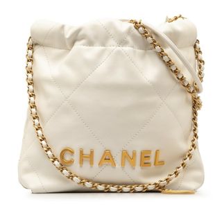 シャネル(CHANEL)の美品 シャネル ココマーク シャネル 22 ミニ 巾着 チェーン ショルダーバッグ レザー レディース CHANEL 【1-0147363】(ショルダーバッグ)