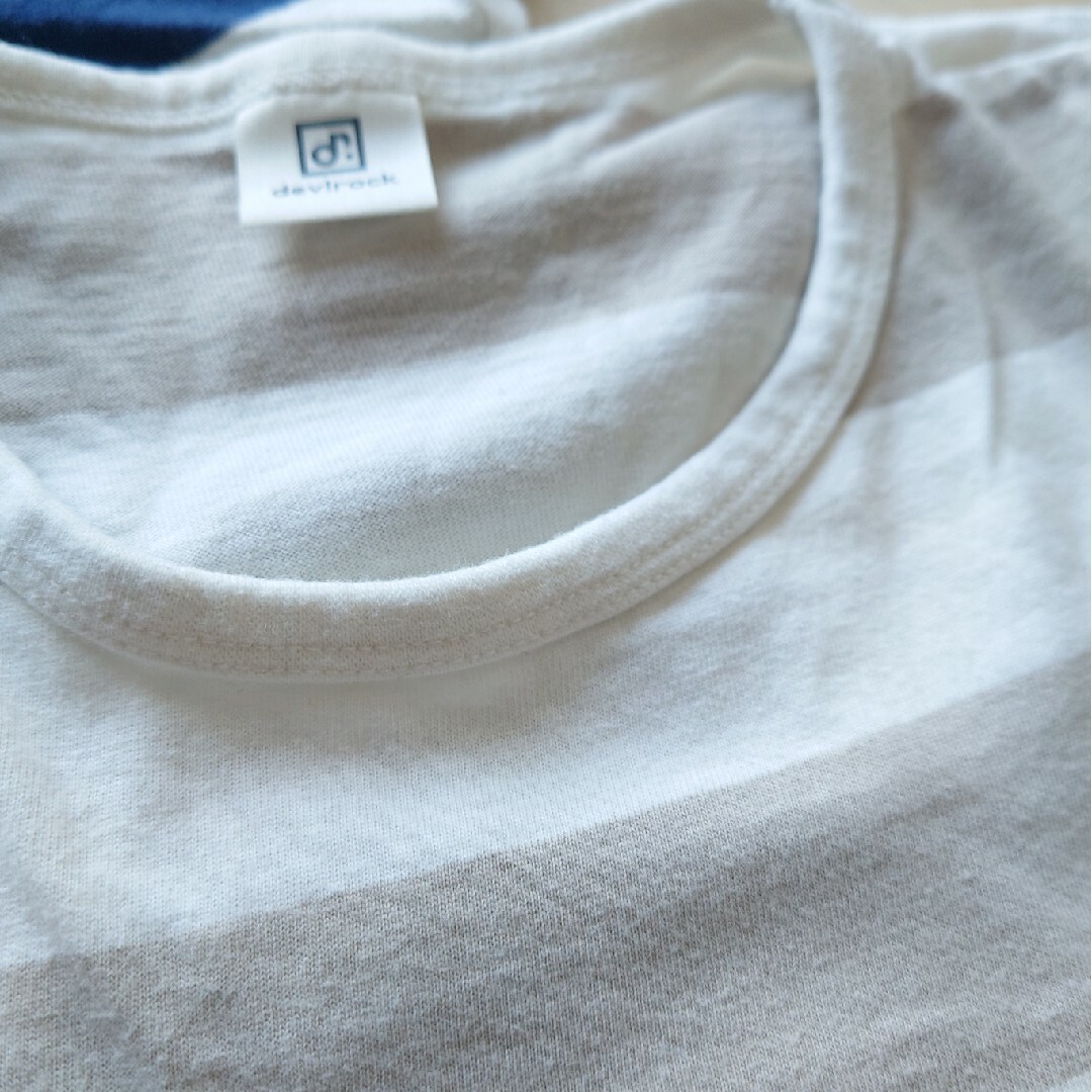 devirock(デビロック)のdevirock ボーダーTシャツ 130cm 2枚セット　記名なし キッズ/ベビー/マタニティのキッズ服男の子用(90cm~)(Tシャツ/カットソー)の商品写真