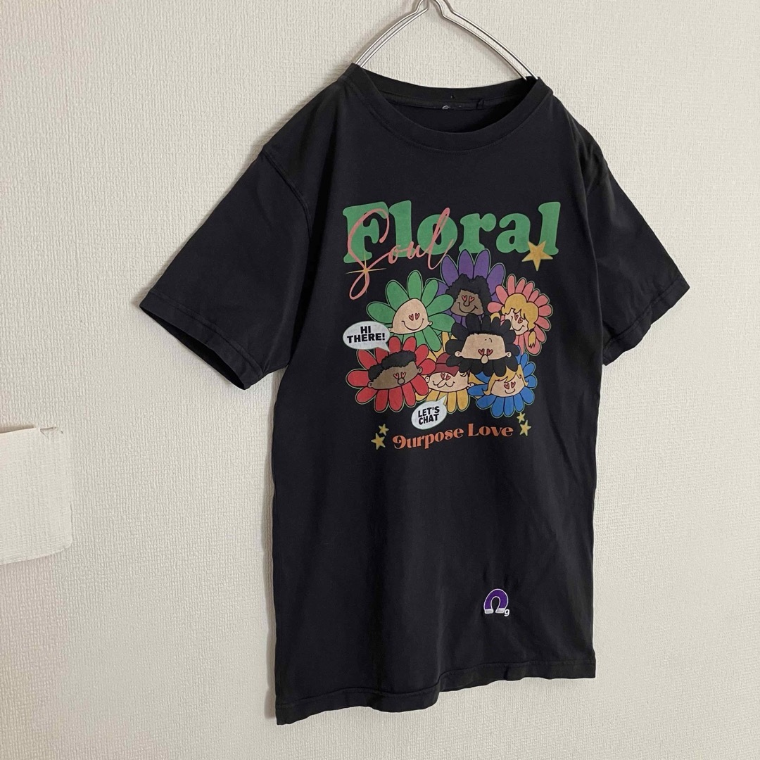 VINTAGE(ヴィンテージ)の鬼フェード雰囲気ダメージ古着オールドデザインキャラクターTシャツフラワーtシャツ メンズのトップス(Tシャツ/カットソー(半袖/袖なし))の商品写真