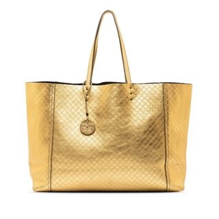 Bottega Veneta - 美品 ボッテガヴェネタ イントレチャート トートバッグ ハンドバッグ レザー レディース BOTTEGAVENETA 【1-0149478】