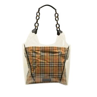 BURBERRY - バーバリー ノバチェック ショルダーバッグ PVC レザー レディース BURBERRY 【1-0149484】