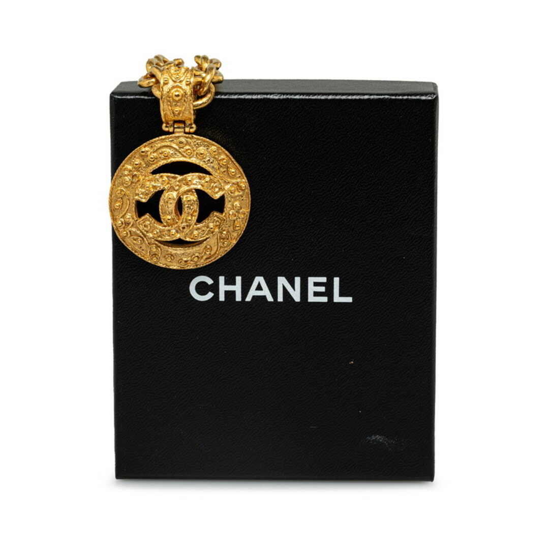 CHANEL(シャネル)の美品 シャネル ヴィンテージ ココマーク 丸型 チェーン ネックレス メッキ レディース CHANEL 【222-51121】 レディースのアクセサリー(ネックレス)の商品写真