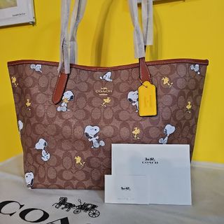 COACH - コーチ スヌーピー トートバッグ COACH ウッドストック 可愛い 人気 新品