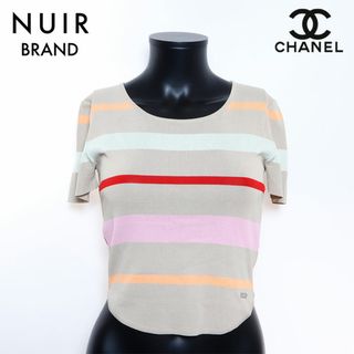 シャネル(CHANEL)のシャネル CHANEL ボーダー カットソー レーヨン(カットソー(長袖/七分))