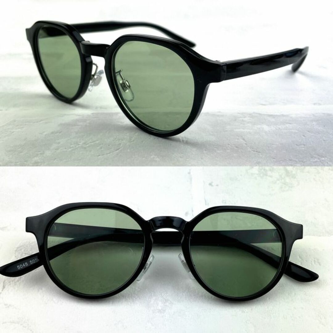 クラウンパウンド型 ライトグリーン ボストン サングラス ウェリントン 眼鏡 メンズのファッション小物(サングラス/メガネ)の商品写真