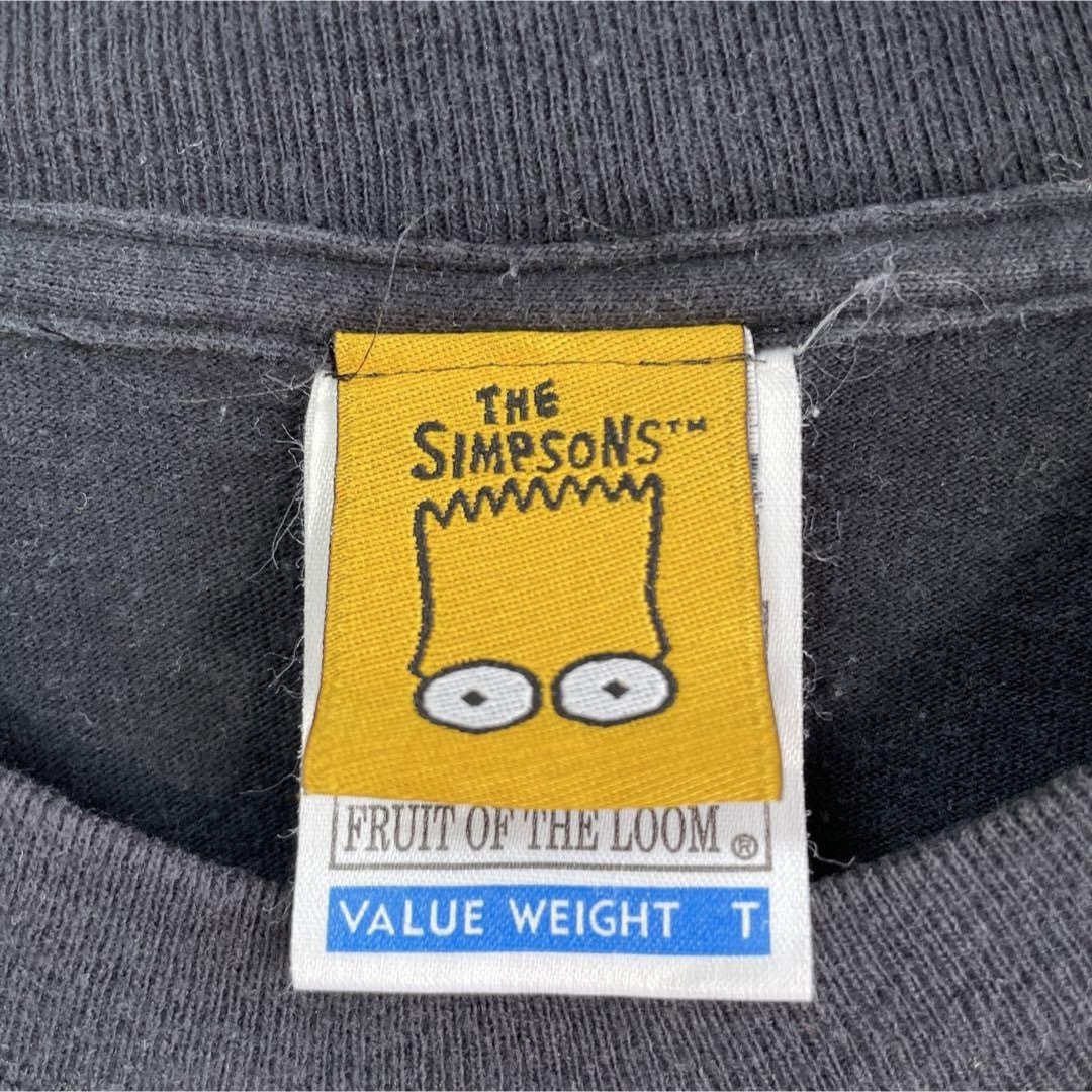 SIMPSON(シンプソン)の【コピーライト】シンプソンズ古着ビッグプリントTシャツ黒アメコミ90年代車M メンズのトップス(Tシャツ/カットソー(半袖/袖なし))の商品写真