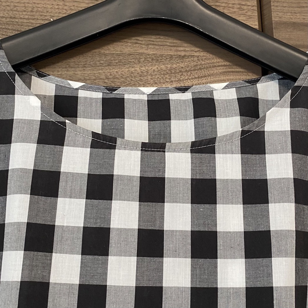 Couture Brooch(クチュールブローチ)のクチュールブローチ　チェック柄ブラウス　リボン付き レディースのトップス(シャツ/ブラウス(半袖/袖なし))の商品写真