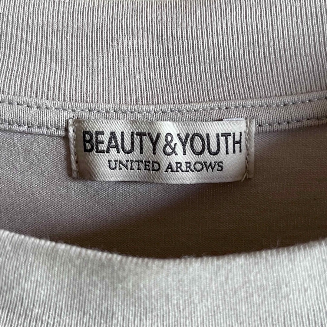 BEAUTY&YOUTH UNITED ARROWS(ビューティアンドユースユナイテッドアローズ)のBY ハイゲージ コットン スウェット クルーネック カットソー Sサイズ ① メンズのトップス(Tシャツ/カットソー(七分/長袖))の商品写真