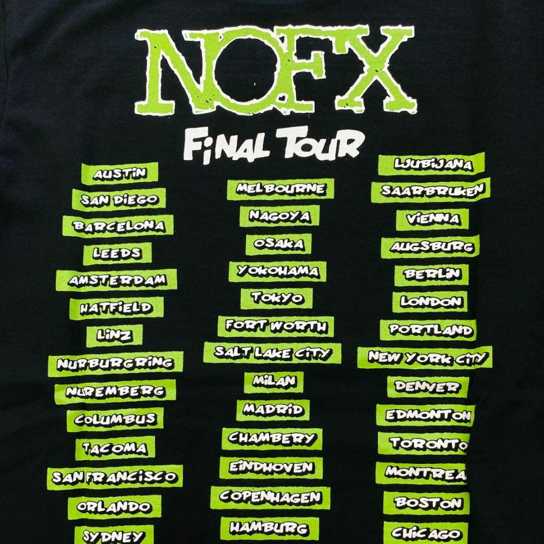 送無■新品未使用【NOFX】ファイナルツアービッグクリームTシャツ 黒 メンズのトップス(Tシャツ/カットソー(半袖/袖なし))の商品写真