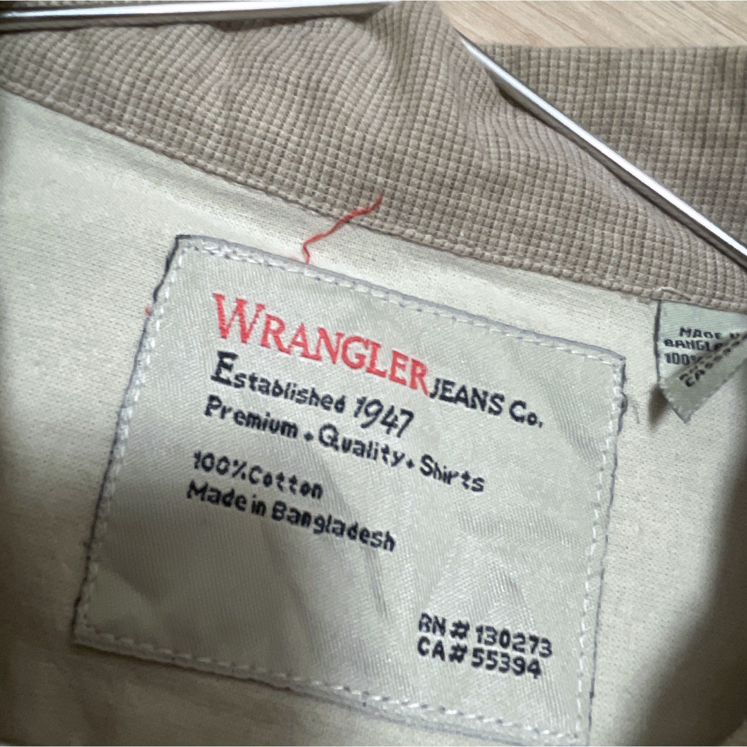 Wrangler(ラングラー)のWrangler　半袖シャツ　ライトブラウン　ベージュ　コットン　USA古着 メンズのトップス(シャツ)の商品写真