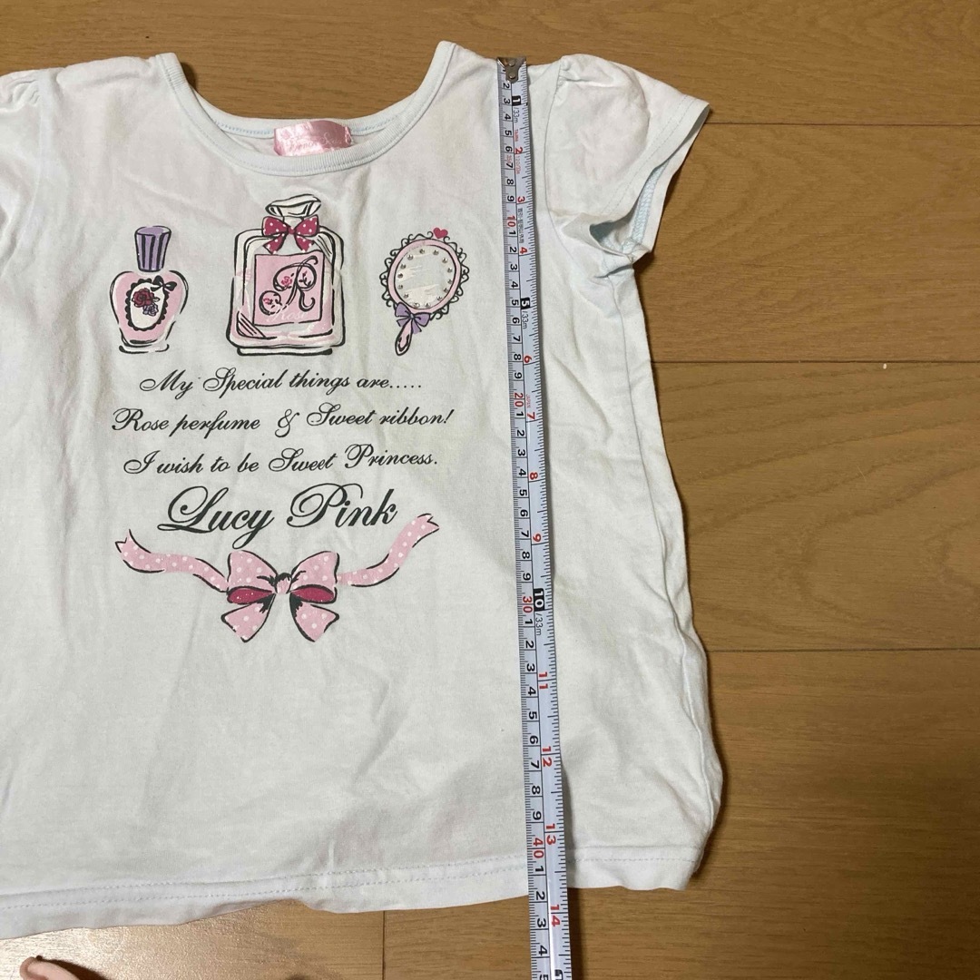 女児　夏服　半袖Tシャツ３枚とスカートの４点セット　おまとめ キッズ/ベビー/マタニティのキッズ服女の子用(90cm~)(Tシャツ/カットソー)の商品写真