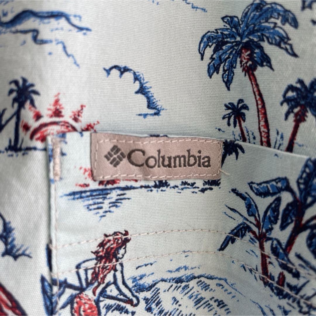 Columbia(コロンビア)の【希少XXL、漂流物デザイン】Columbiaアロハシャツ古着総柄　シーサイド メンズのトップス(シャツ)の商品写真