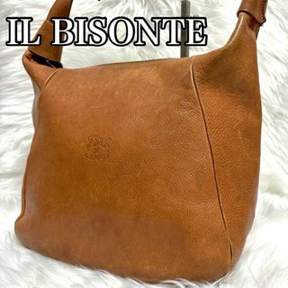 イルビゾンテ(IL BISONTE)のIL BISONTE イルビゾンテ　ショルダーバッグ　レザー　本革　キャメル(ショルダーバッグ)