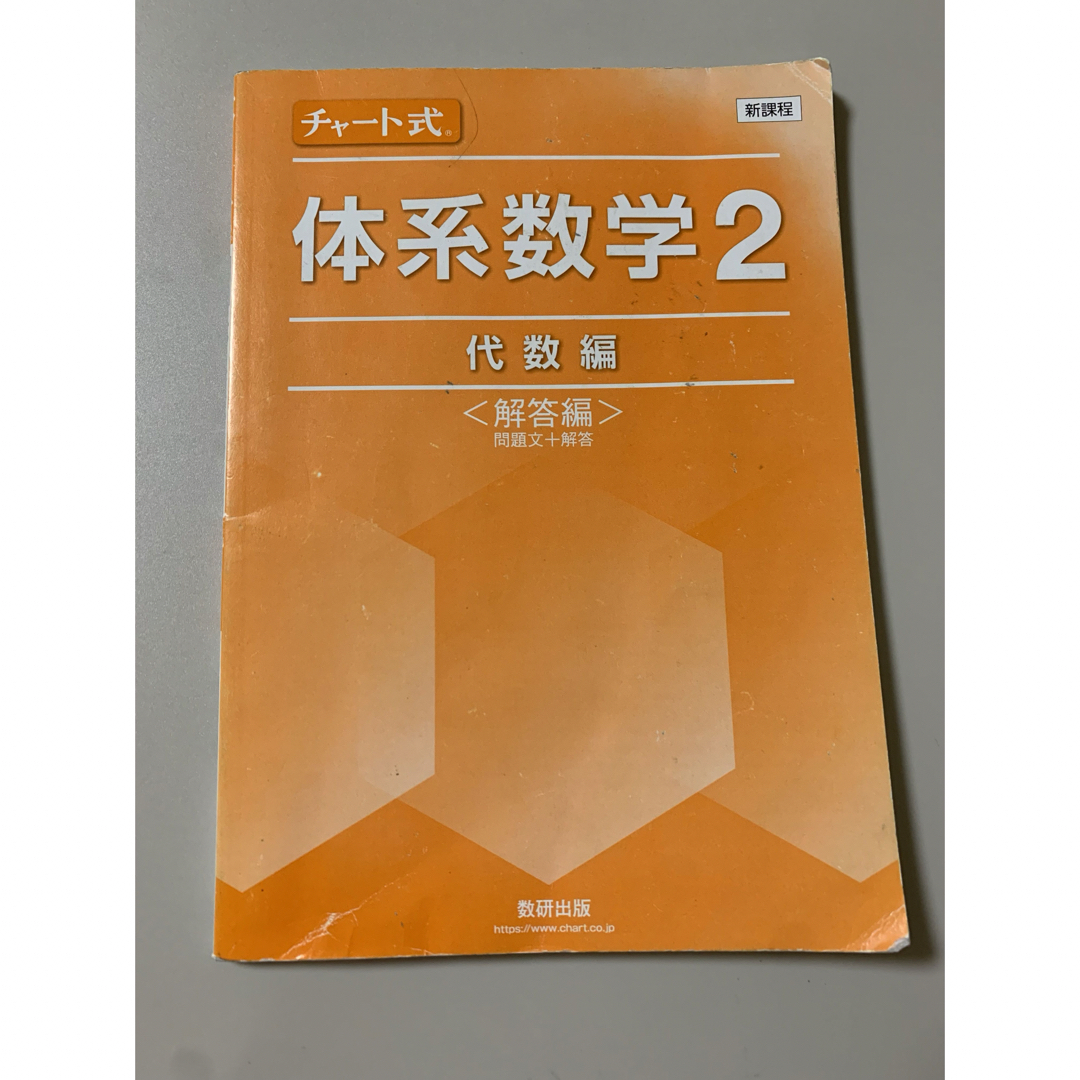 新課程　チャート式 体系数学2 代数編　解答編　中高一貫　教育 エンタメ/ホビーの本(語学/参考書)の商品写真