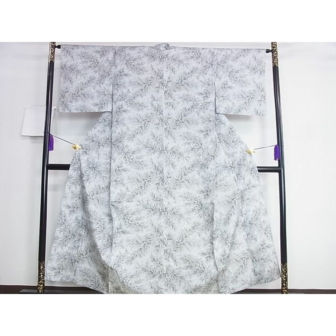平和屋2■上質な紬　単衣　草木文　逸品　DAAC2094ic レディースの水着/浴衣(着物)の商品写真