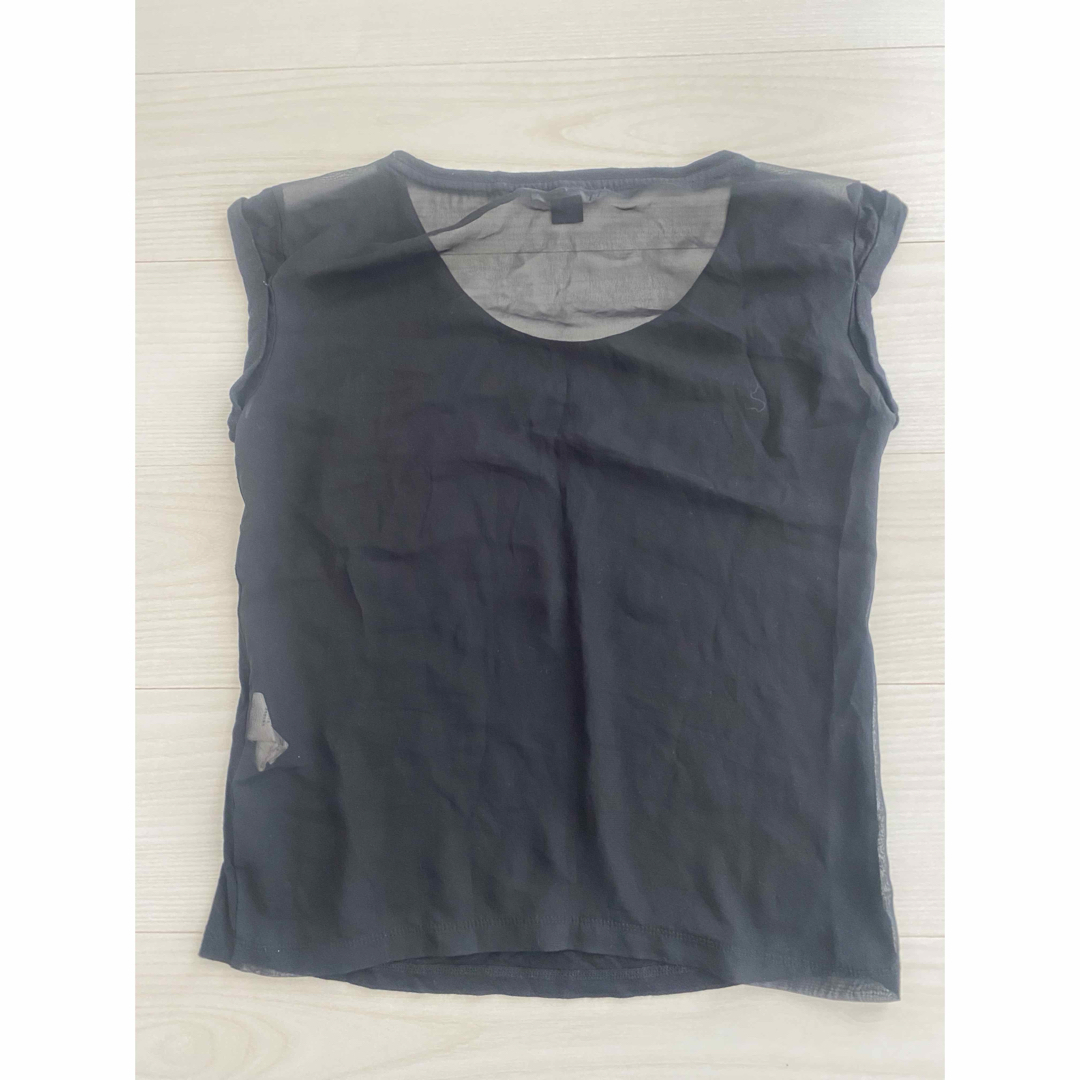 ARMANI EXCHANGE(アルマーニエクスチェンジ)のレディース　ブラウス　シャツ　Tシャツ　アルマーニ　ブラック　黒　XSサイズ レディースのトップス(Tシャツ(半袖/袖なし))の商品写真