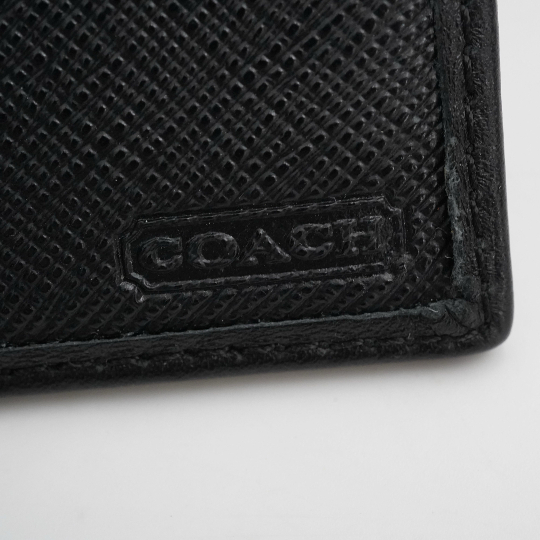 COACH(コーチ)の✨未使用展示品　パスケース付き✨　COACH コーチ　二つ折り　シグネチャー　黒 メンズのファッション小物(折り財布)の商品写真