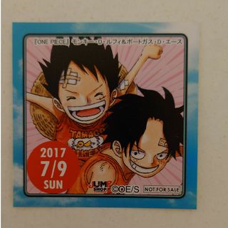 ワンピース(ONE PIECE)のONE PEACE ポートガス・D・エース ルフィ ジャンプショップ ステッカー(キャラクターグッズ)