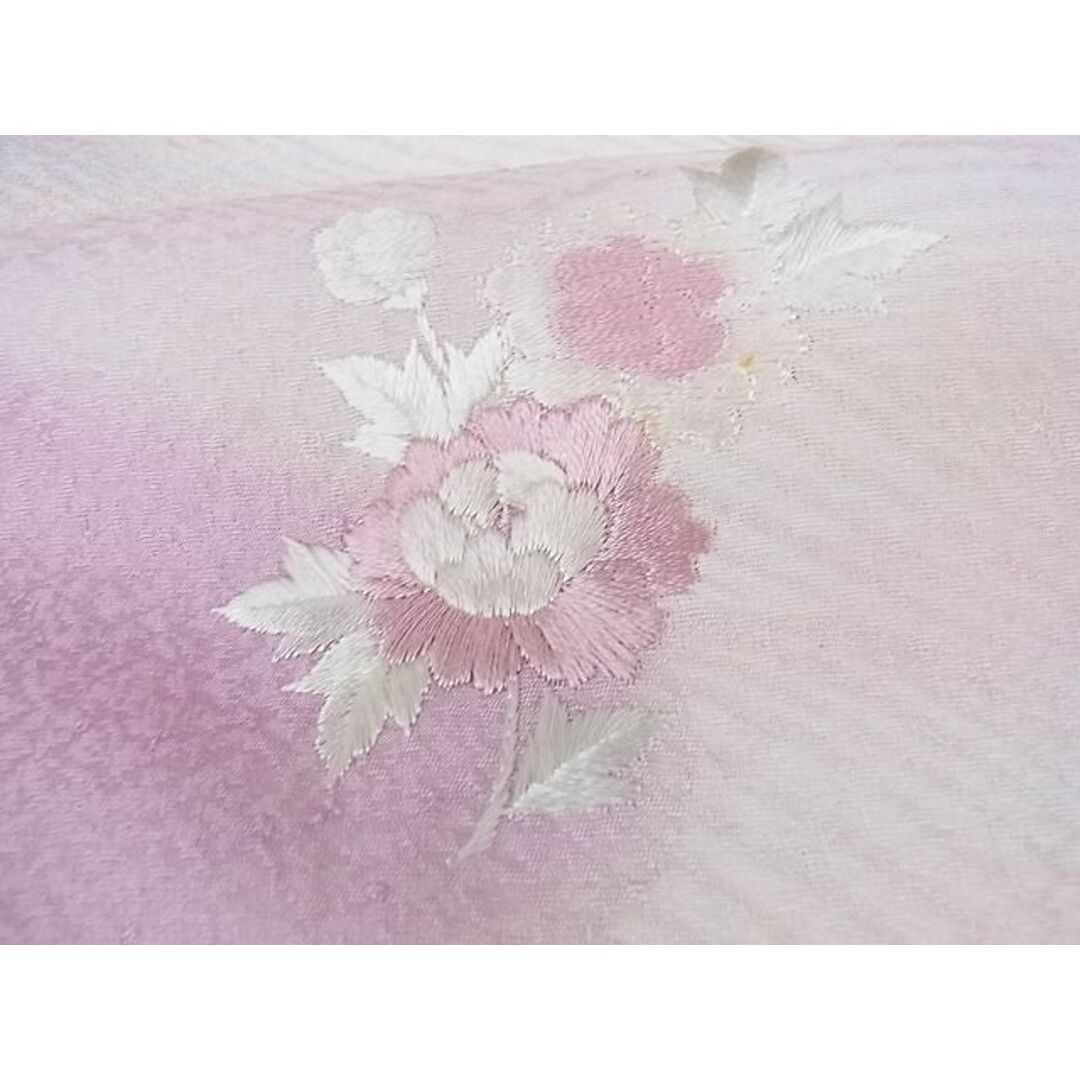 平和屋2■訪問着　駒刺繍　総刺繍　扇花文　暈し染め　逸品　DAAA7914sf レディースの水着/浴衣(着物)の商品写真