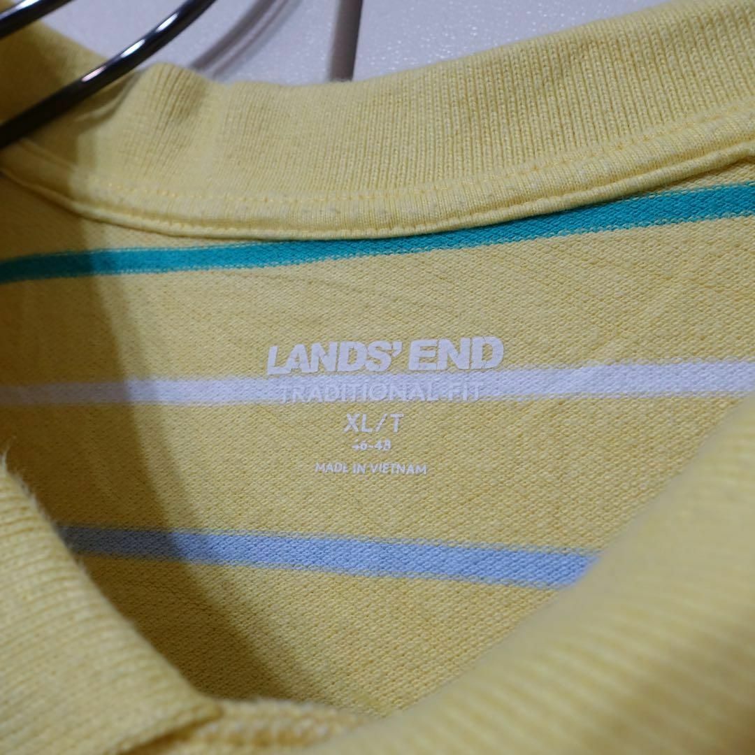 LANDS’END(ランズエンド)の【美品】 LANDS' END 半袖ポロシャツ XL ビッグシルエット イエロー メンズのトップス(ポロシャツ)の商品写真