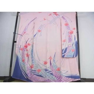 平和屋2■豪華振袖　孔雀花文　銀彩　逸品　DAAD0175ar(振袖)