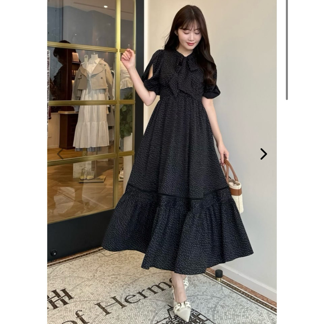 Her lip to - Polka-Dot Open Shoulder Dressの通販 by Her lip to - Polka-Dot Open Shoulder Dressの通販 by