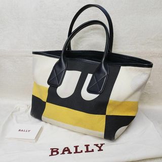 BALLY トートバッグ キャンバス レザー