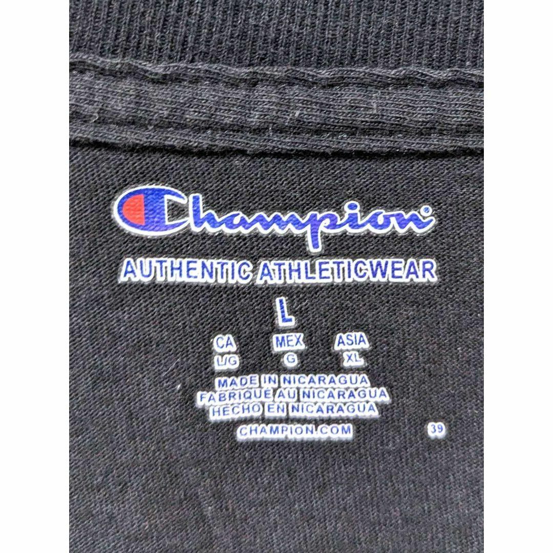 Champion(チャンピオン)のチャンピオン ストーニーブルック大学プライドカレッジ Tシャツブラック黒L古着 メンズのトップス(Tシャツ/カットソー(半袖/袖なし))の商品写真