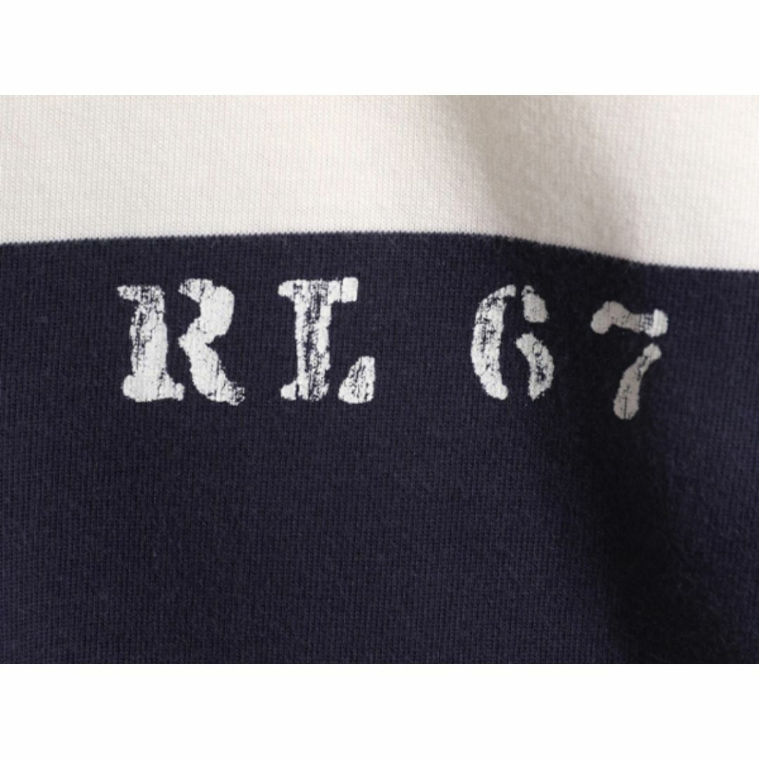 Ralph Lauren(ラルフローレン)の00s ポロ ラルフローレン ボーダー 半袖 ラガー シャツ メンズ L 00年代 オールド 半袖シャツ ラグビーシャツ ワンポイント ヘビーウェイト メンズのトップス(シャツ)の商品写真