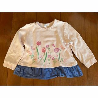 サンカンシオン(3can4on)の90cm お花畑チュニックトレーナー サンカンシオン 3can4on(Tシャツ/カットソー)