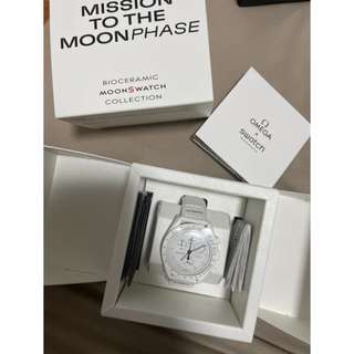 swatch - omega swatch スヌーピー moon phase 黒 白 セット