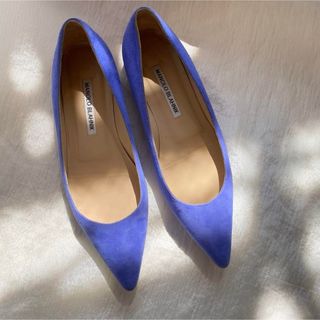 MANOLO BLAHNIK - マノロブラニクブルーフラットシューズ　ロンハーマン メ