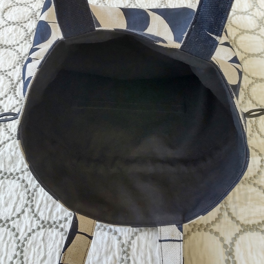 mina perhonen(ミナペルホネン)のミナペルホネン　巾着バッグ　sea lace ハンドメイド　わけあり ハンドメイドのファッション小物(バッグ)の商品写真