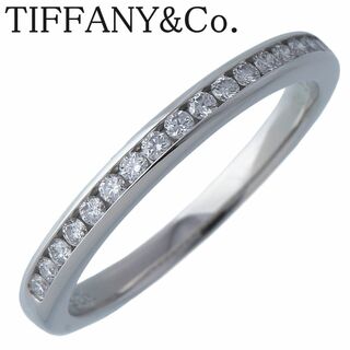 Tiffany & Co. - ティファニー チャネル ハーフエタニティ ダイヤ リング 約11.5号 幅2.5mm PT950 ハーフサークル 新品仕上げ済 TIFFANY【17003】