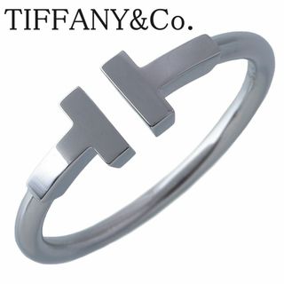 ティファニー(Tiffany & Co.)のティファニー Tワイヤー リング 15号 Au750WG ショップカード(2020年) 新品仕上げ済 TIFFANY【16989】(リング(指輪))