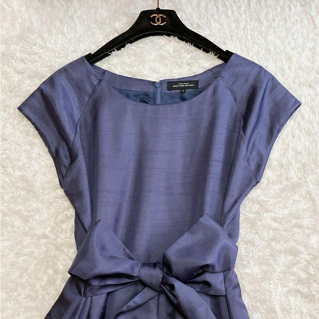 UNITED ARROWS(ユナイテッドアローズ)のユナイテッドアローズ  ワンピースドレス ひざ丈 美シルエット 40 L レディースのワンピース(ひざ丈ワンピース)の商品写真