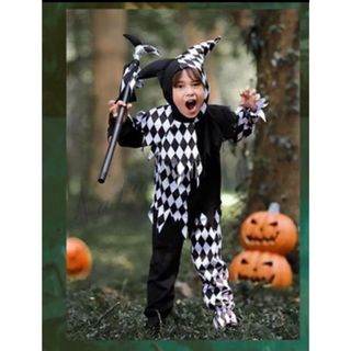 残り1個★ハロウィン コスプレ 衣装 仮装 ピエロ 忍者 男の子 子供 110(その他)