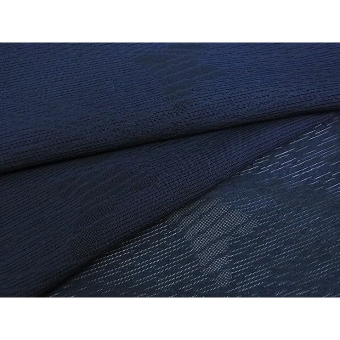 平和屋2■夏物　色無地　絽　飛鳥紋紗　濃藍色　逸品　DAAC1288wb レディースの水着/浴衣(着物)の商品写真
