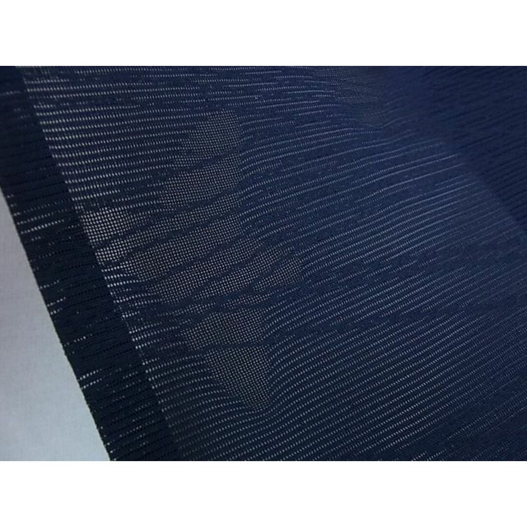 平和屋2■夏物　色無地　絽　飛鳥紋紗　濃藍色　逸品　DAAC1288wb レディースの水着/浴衣(着物)の商品写真