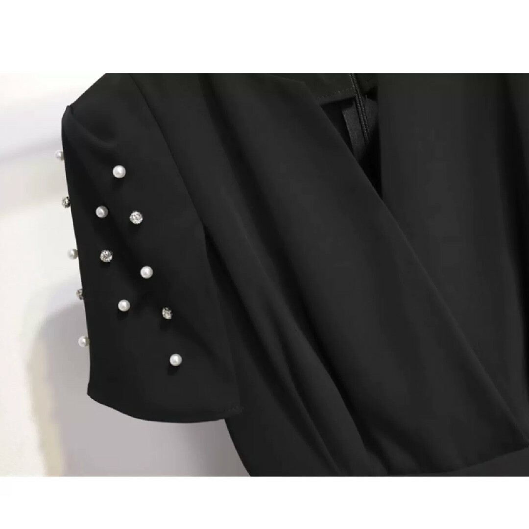 半袖 Vネック ジャンプスーツ オールインワン スーツ パンツ レディースのパンツ(オールインワン)の商品写真