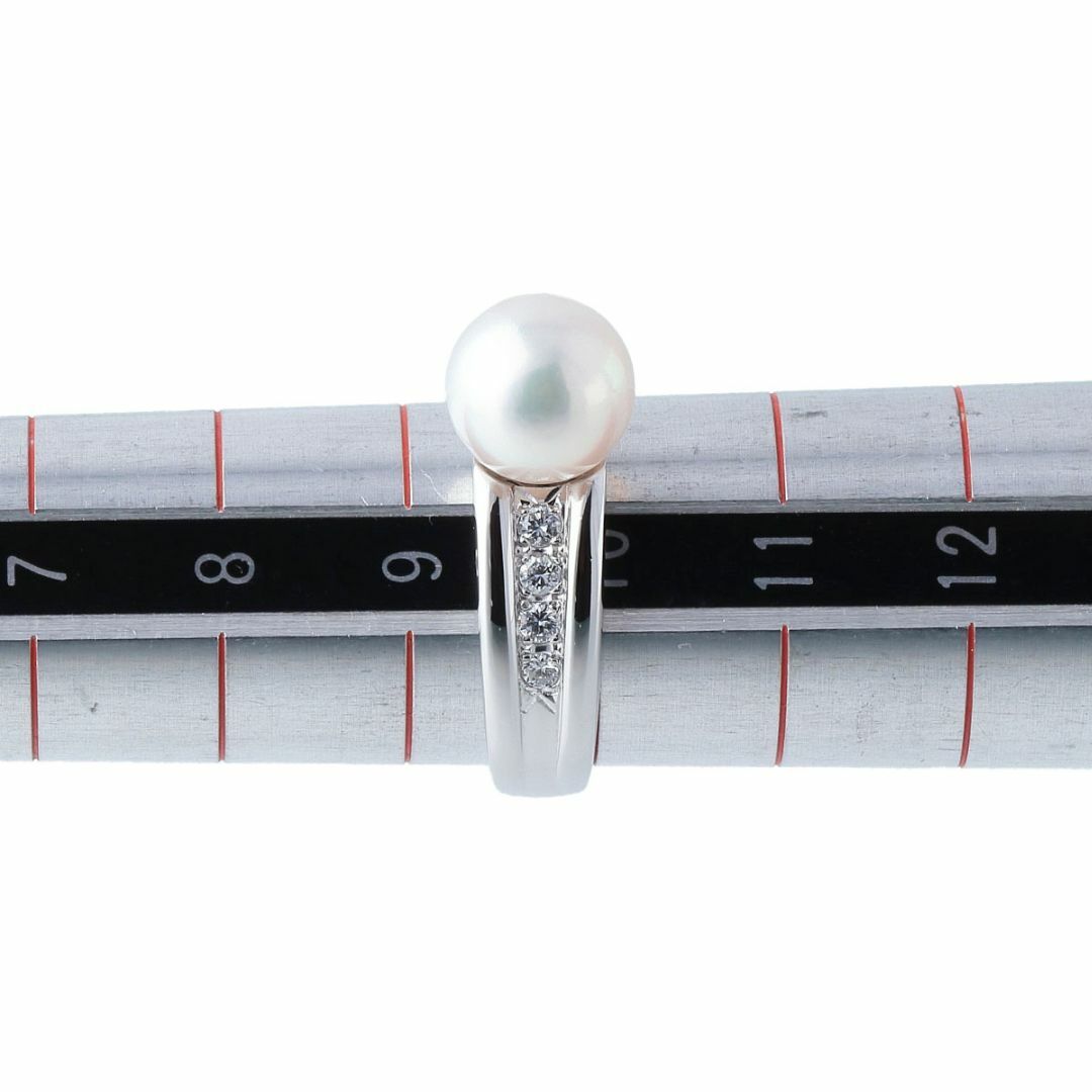 MIKIMOTO(ミキモト)のミキモト パール ダイヤ リング アコヤ真珠8.1mm 9.5号～10号 Pt950 新品仕上げ済 MIKIMOTO【16962】 レディースのアクセサリー(リング(指輪))の商品写真