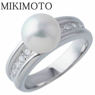 ミキモト(MIKIMOTO)のミキモト パール ダイヤ リング アコヤ真珠8.1mm 9.5号～10号 Pt950 新品仕上げ済 MIKIMOTO【16962】(リング(指輪))