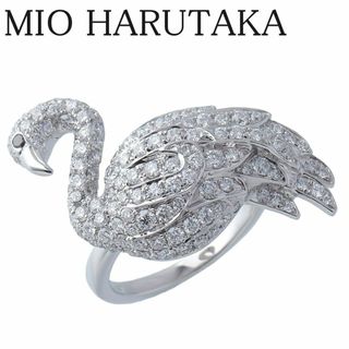 ミオハルタカ 白鳥 スワン ダイヤ リング 1.16ct 10号 K18WG 箱 販売証明書 新品仕上げ済 MIO HARUTAKA ビジュードエム【16877】(リング(指輪))