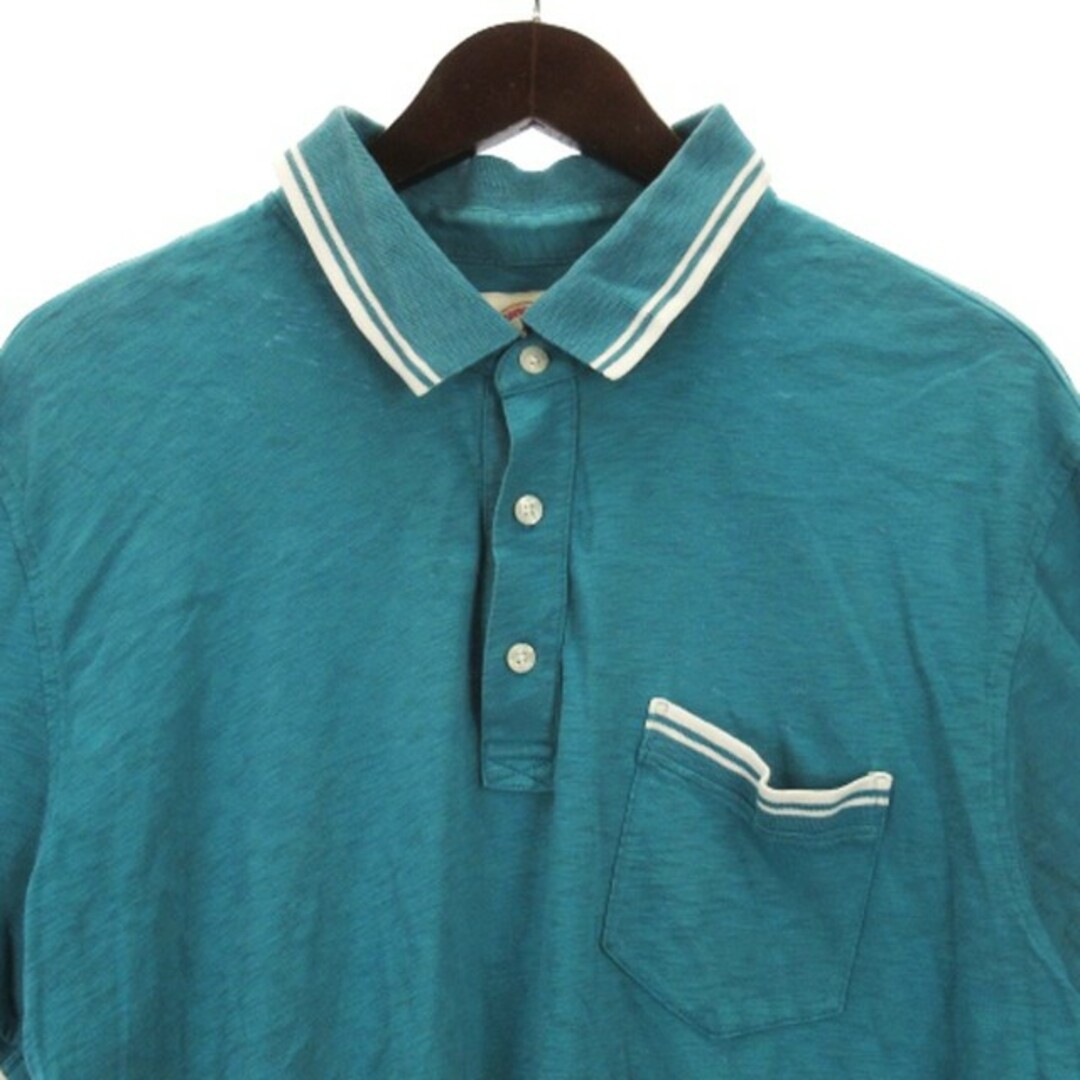 Brooks Brothers(ブルックスブラザース)のブルックスブラザーズ ポロシャツ 半袖 コットン ブルー XL メンズのトップス(ポロシャツ)の商品写真