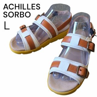 アキレスソルボ(ACHILLES SORBO)のアキレスソルボ 24 サンダル ブラウン ホワイト ACHILLESSORBO(サンダル)