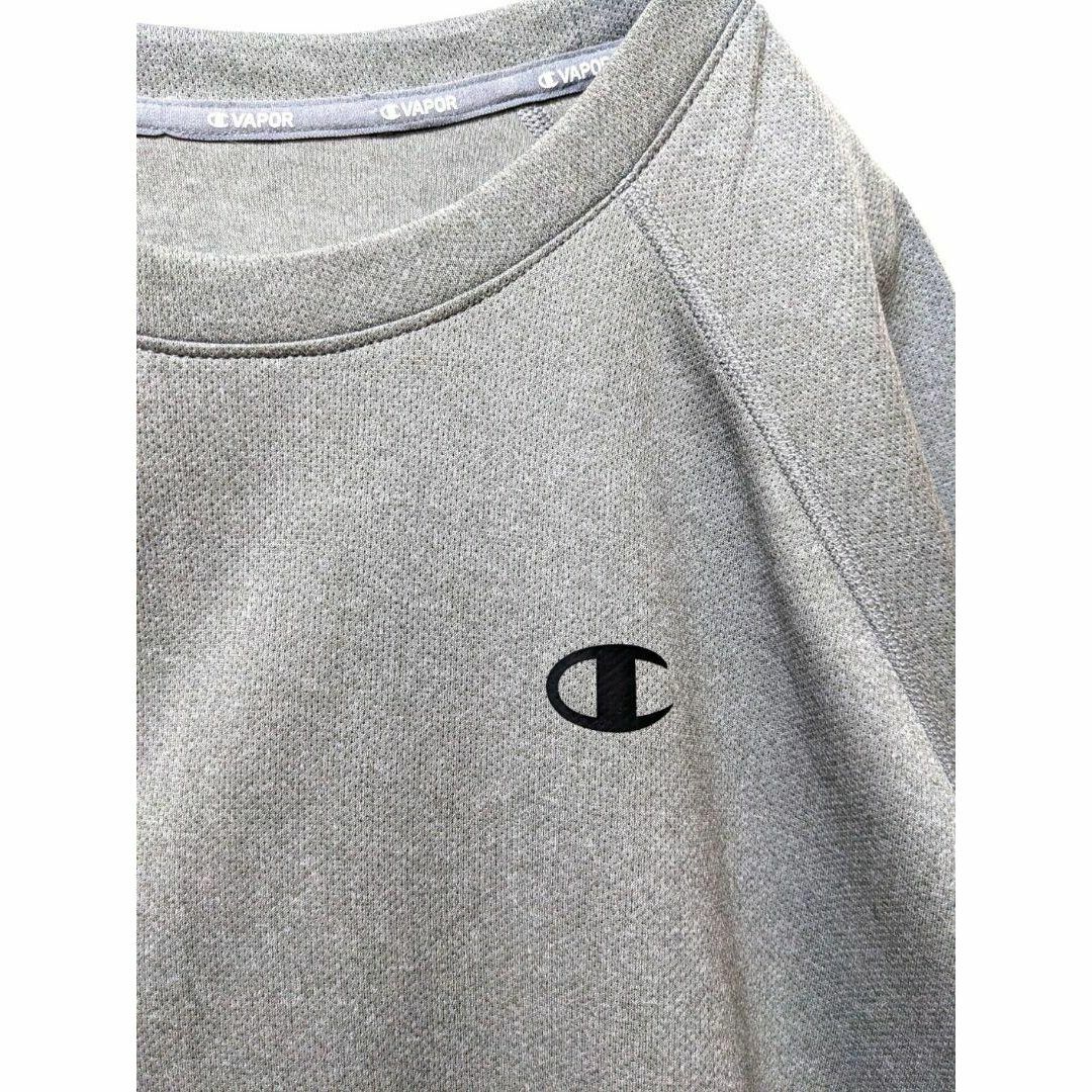 Champion(チャンピオン)のチャンピオン ベイパー ロゴ Tシャツ グレー 灰色 L 古着 メンズのトップス(Tシャツ/カットソー(半袖/袖なし))の商品写真