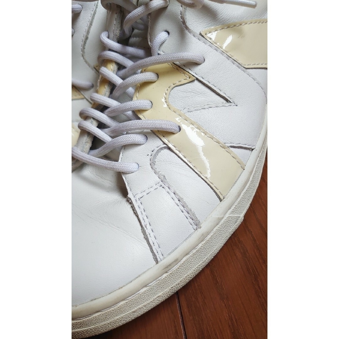 送料込み　White Flags　ホワイトフラッグス　レザー　スニーカー　白 メンズの靴/シューズ(スニーカー)の商品写真