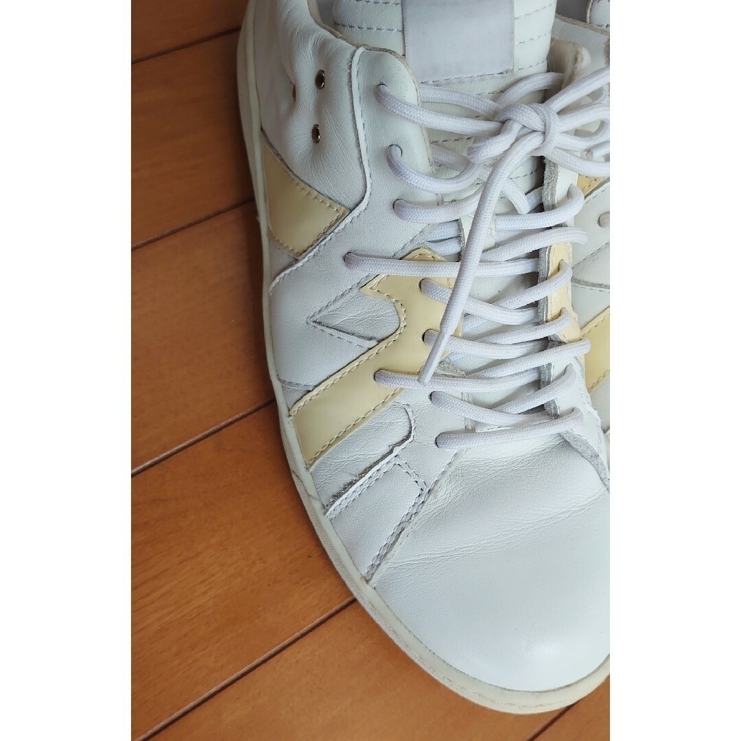 送料込み　White Flags　ホワイトフラッグス　レザー　スニーカー　白 メンズの靴/シューズ(スニーカー)の商品写真